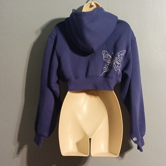 Balance vitality athletica hi front low back cropped purple hoodie - Picture 15 of 17